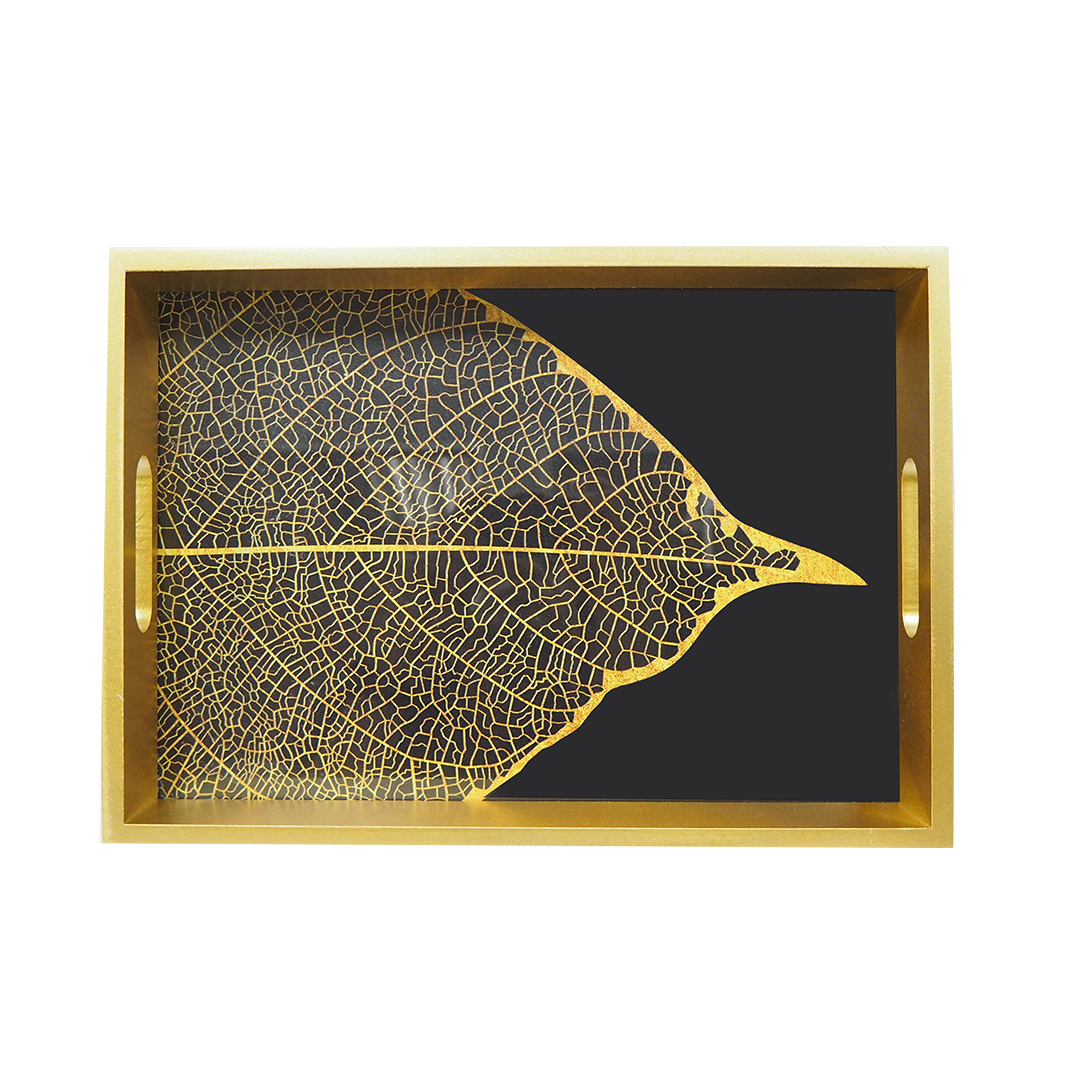 Gold Frame Leaf Tray