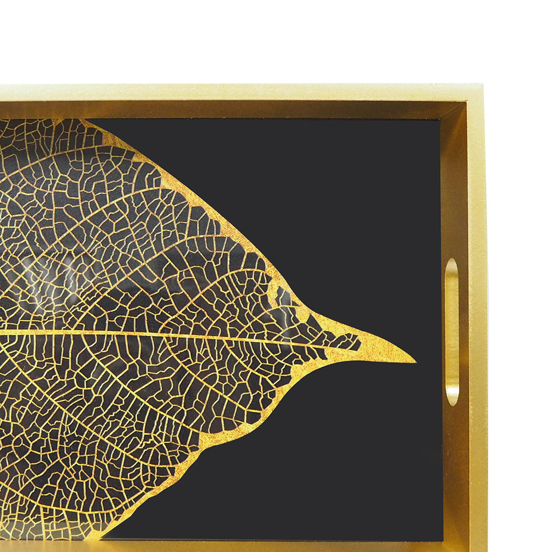 Gold Frame Leaf Tray