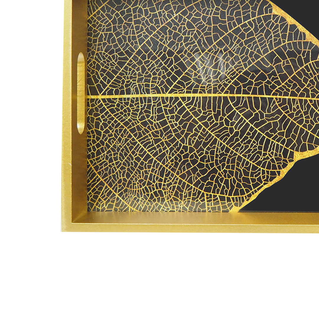 Gold Frame Leaf Tray