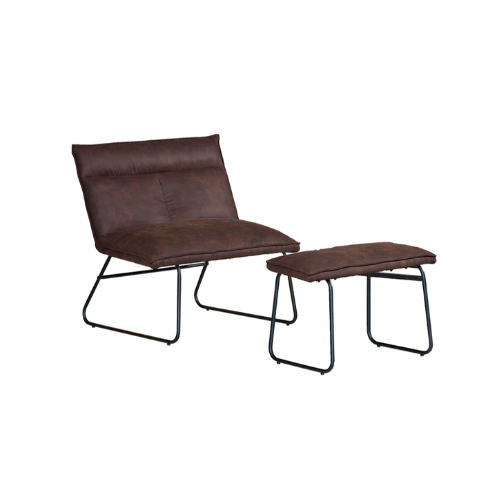 LOTHAR Lounge Chair + Stool