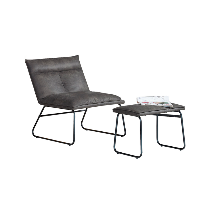 LOTHAR Lounge Chair + Stool