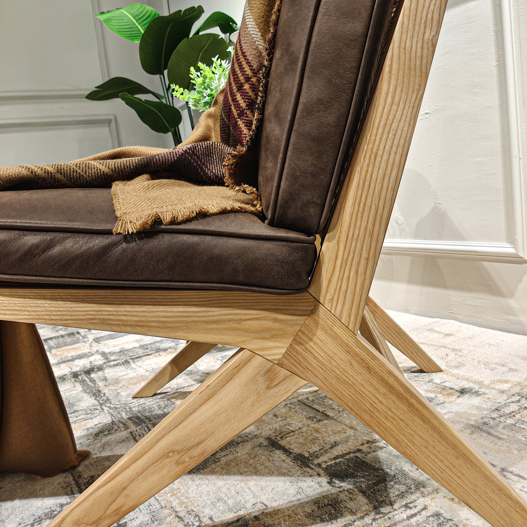 NOAH Rattan Lounge Chair White Ash