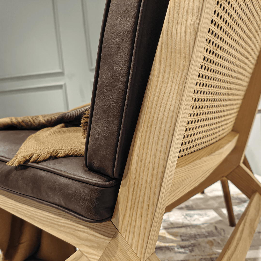 NOAH Rattan Lounge Chair White Ash