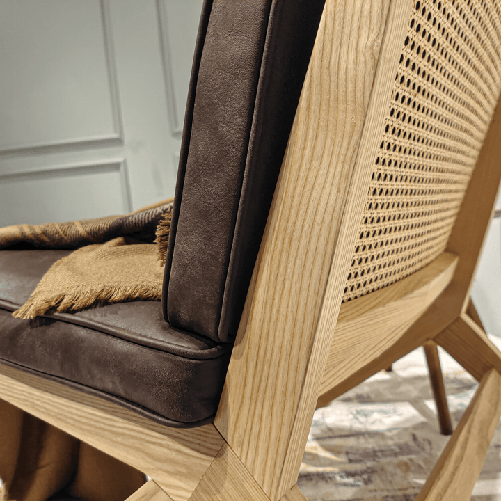 NOAH Rattan Lounge Chair White Ash