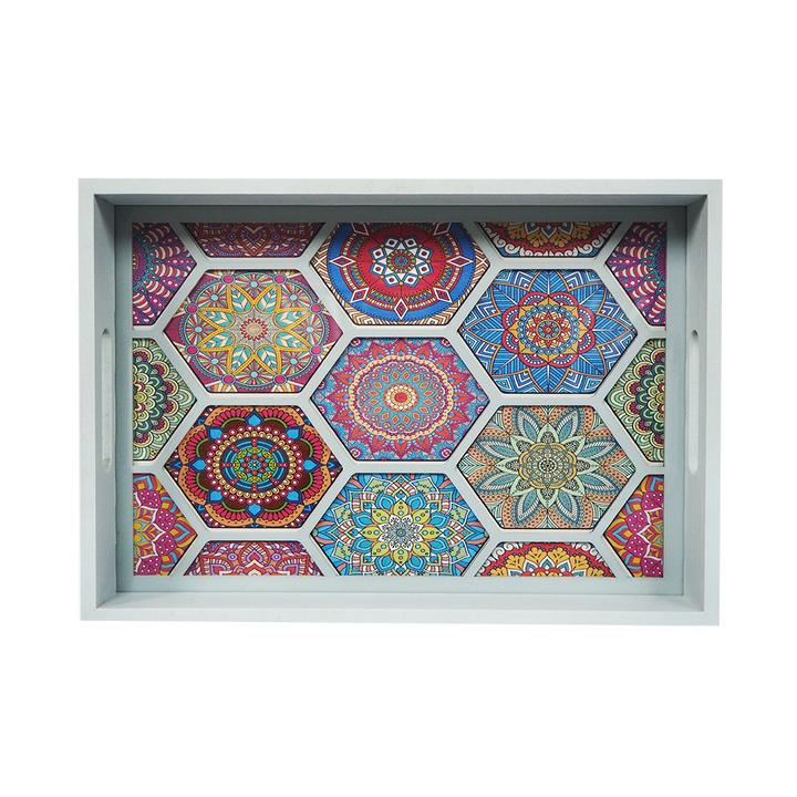Grey Frame Hexagon Tray