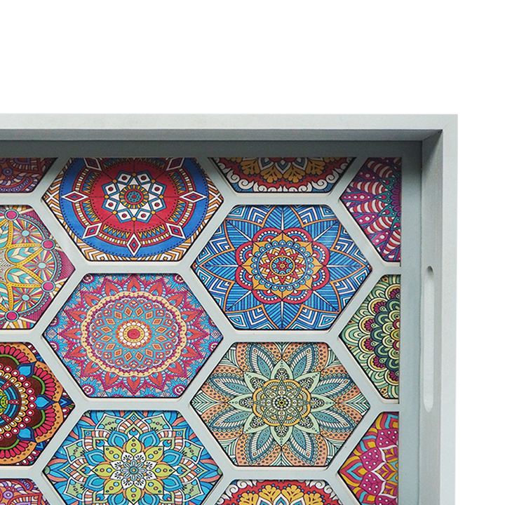 Grey Frame Hexagon Tray