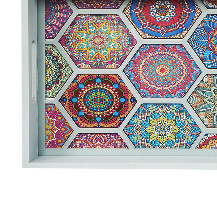 Grey Frame Hexagon Tray