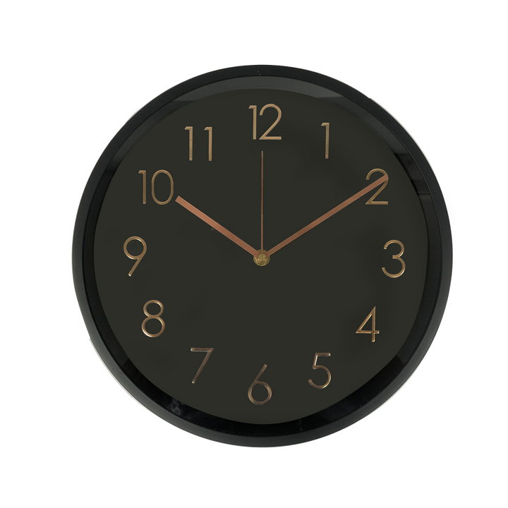 Black Metal Silent Wall Clock