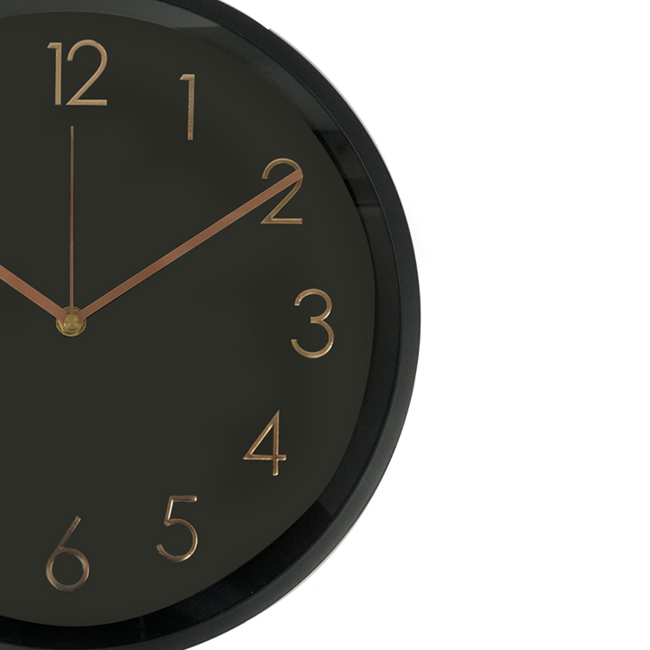 Black Metal Silent Wall Clock