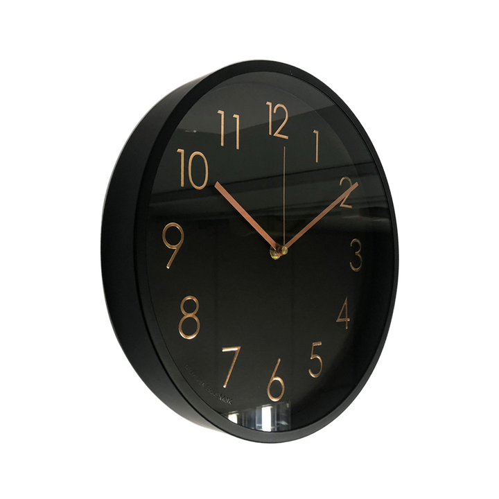 Black Metal Silent Wall Clock
