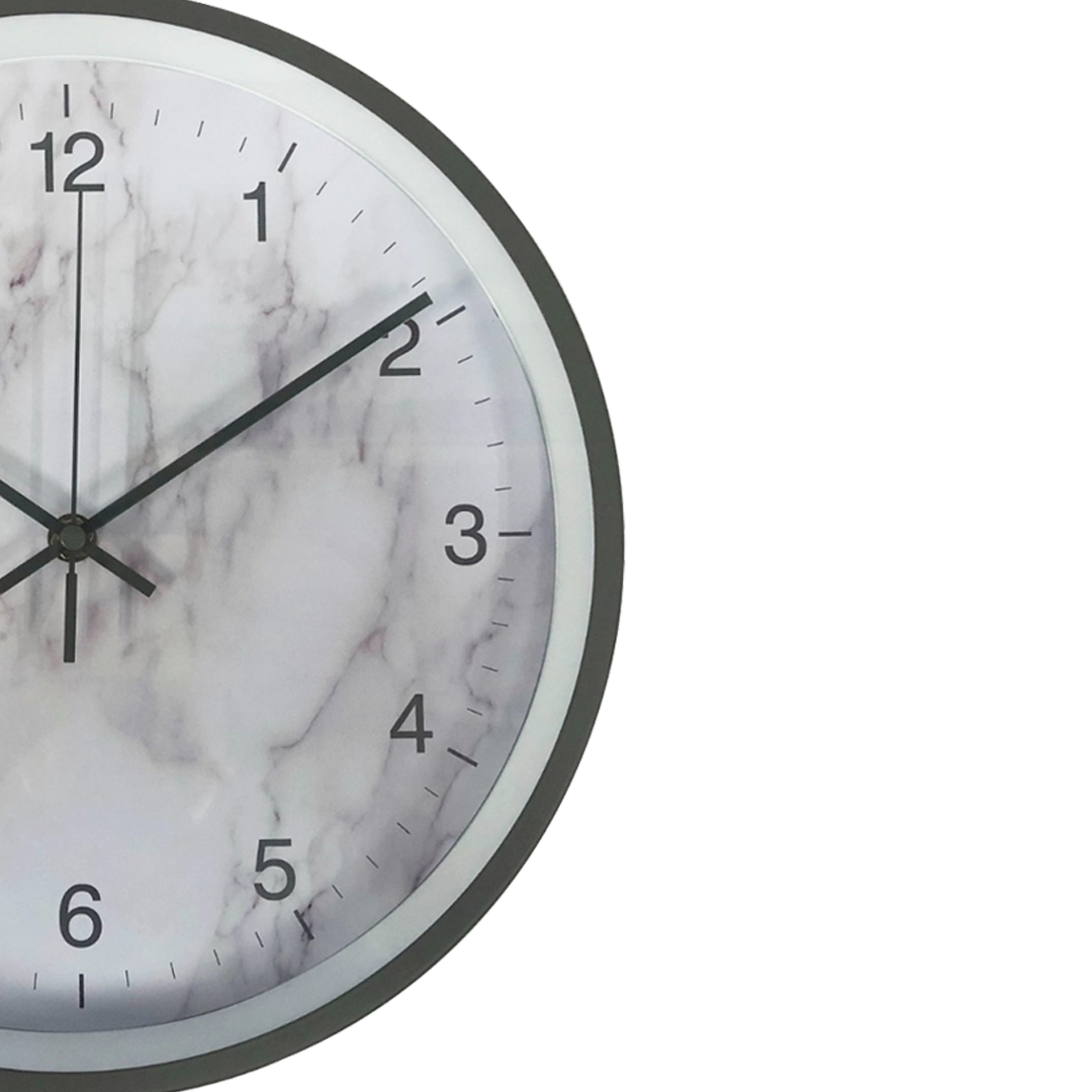 Grey Metal Silent Wall Clock