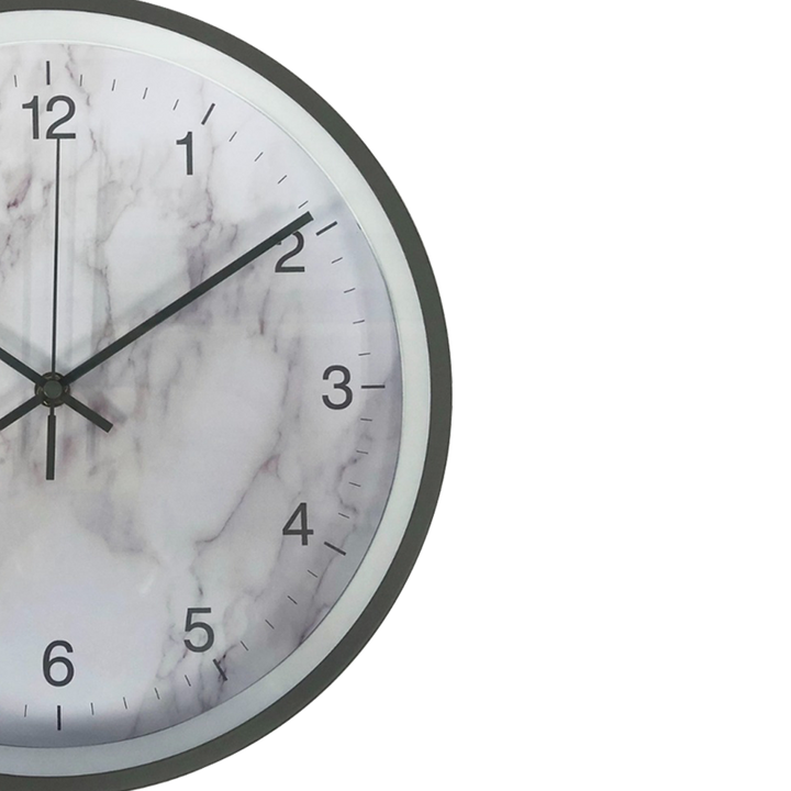 Grey Metal Silent Wall Clock