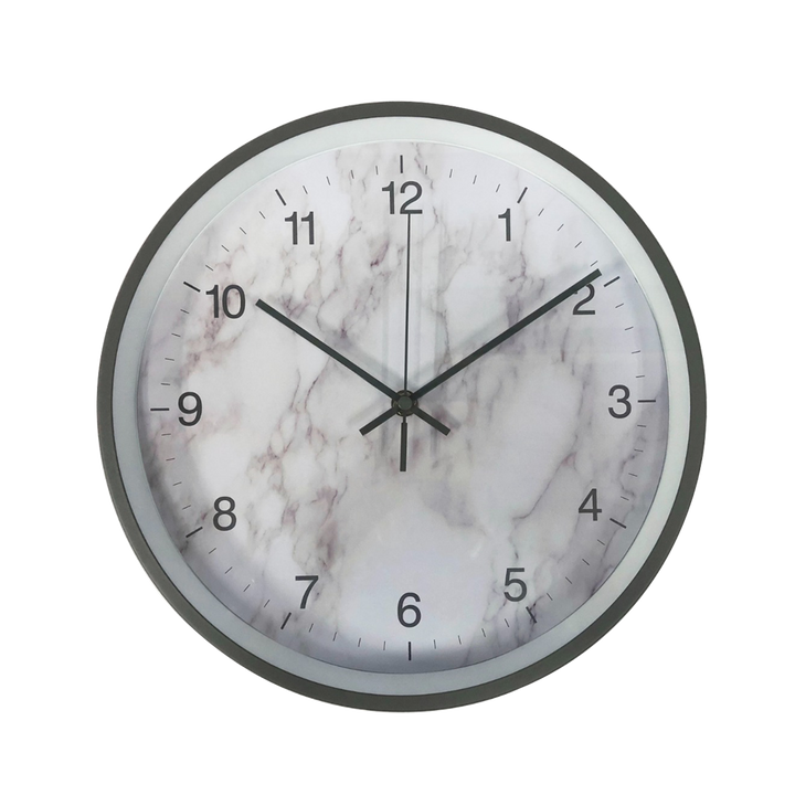 Grey Metal Silent Wall Clock
