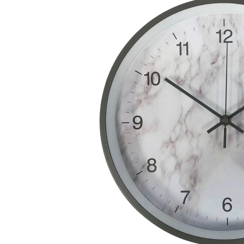 Grey Metal Silent Wall Clock