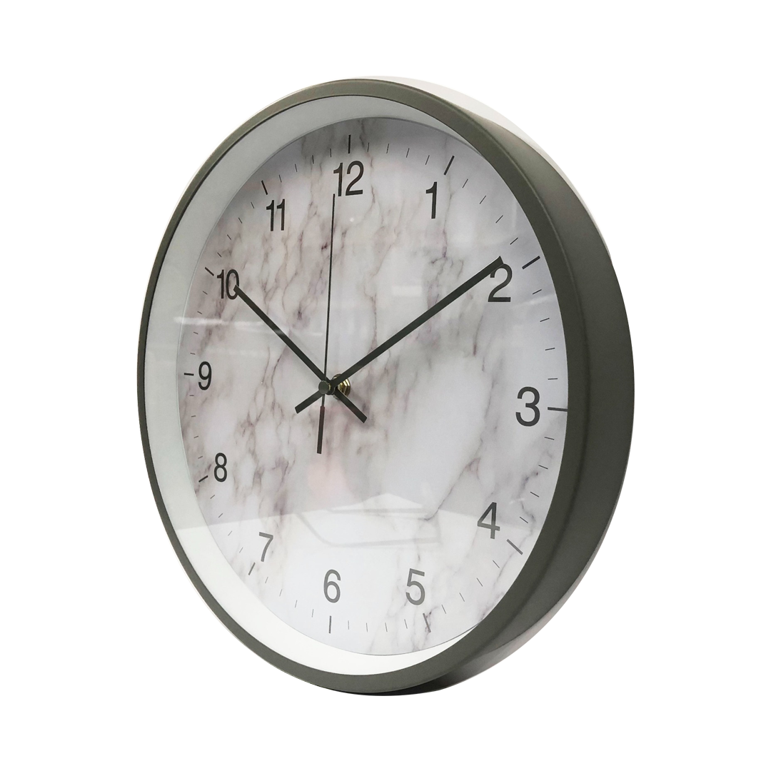 Grey Metal Silent Wall Clock