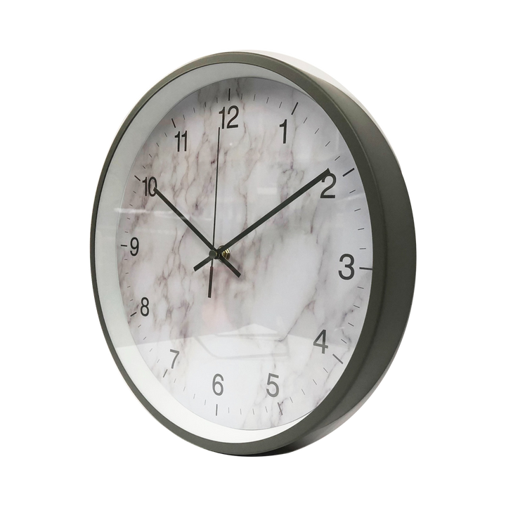 Grey Metal Silent Wall Clock