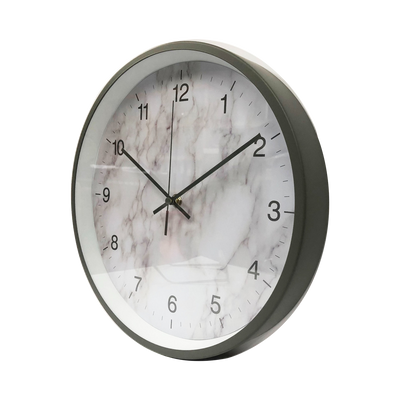 Grey Metal Silent Wall Clock