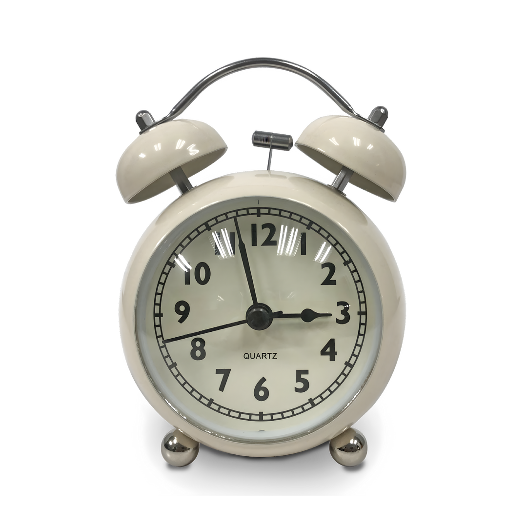 Silent Metal Bell Alarm Clock 3"
