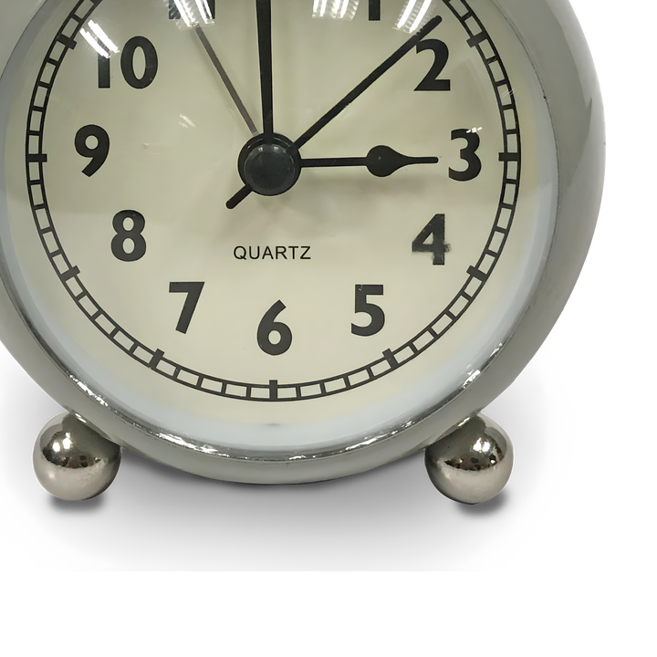 Silent Metal Bell Alarm Clock 4"