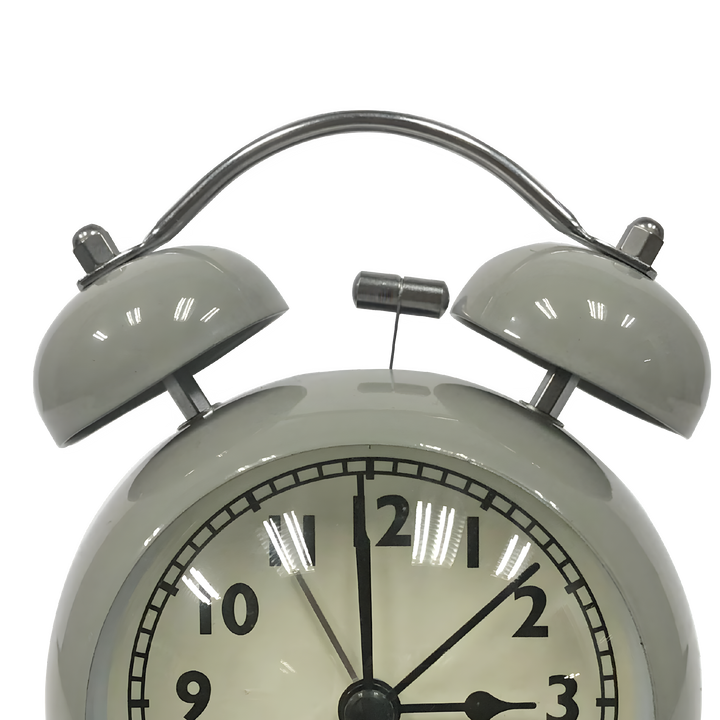 Silent Metal Bell Alarm Clock 4"