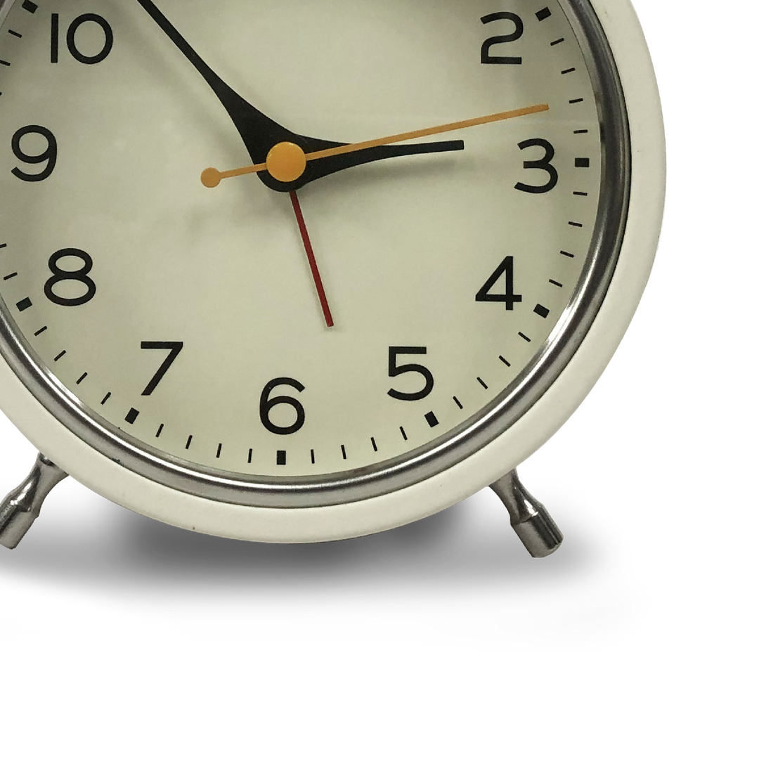Single Ring Silent Metal Alarm Clock 4"