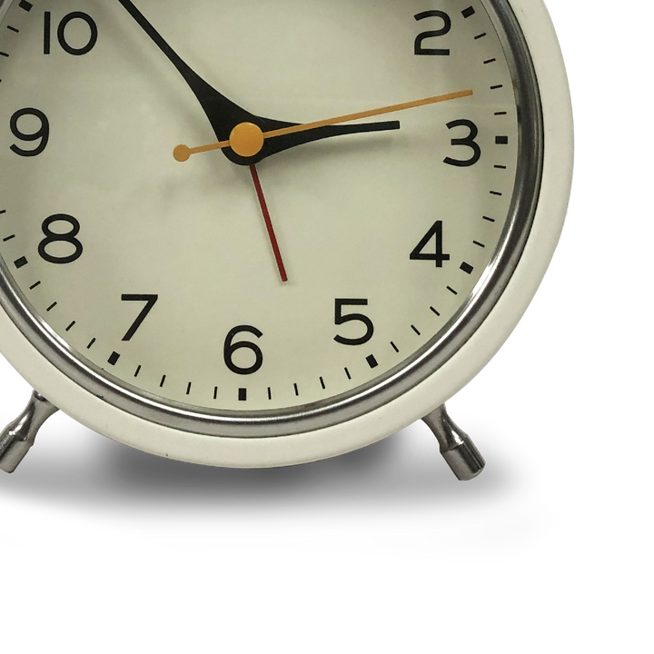 Single Ring Silent Metal Alarm Clock 4"