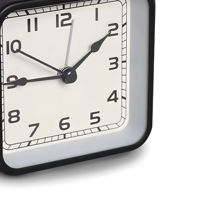 Square Silent Metal Alarm Clock 3.5"