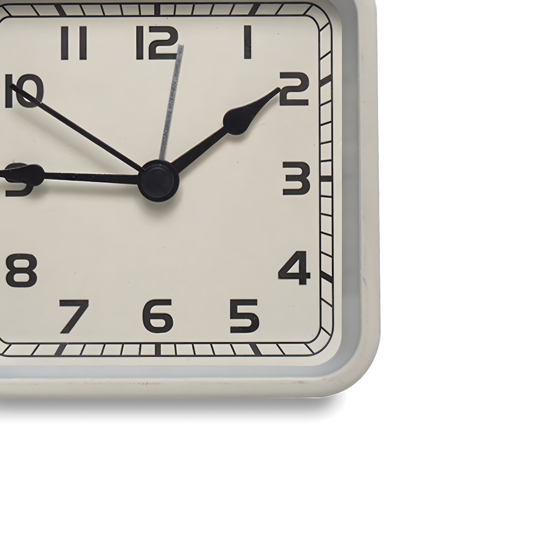 Square Silent Metal Alarm Clock 3.5"