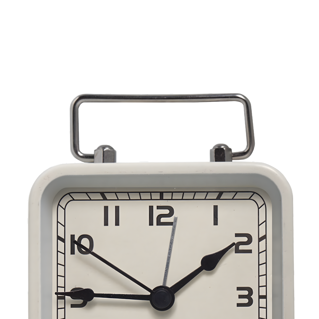 Square Silent Metal Alarm Clock 3.5"
