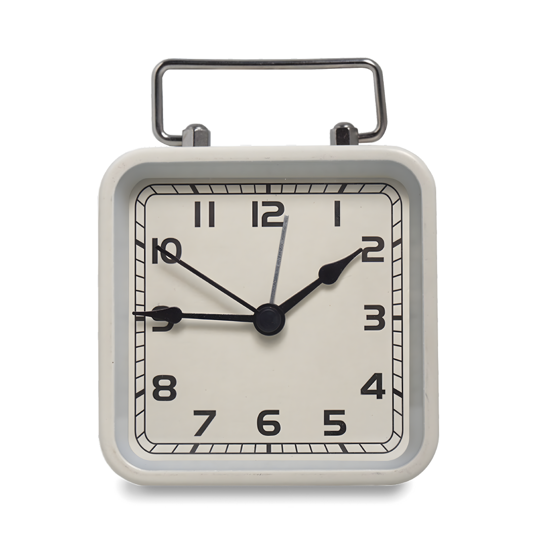 Square Silent Metal Alarm Clock 3.5"