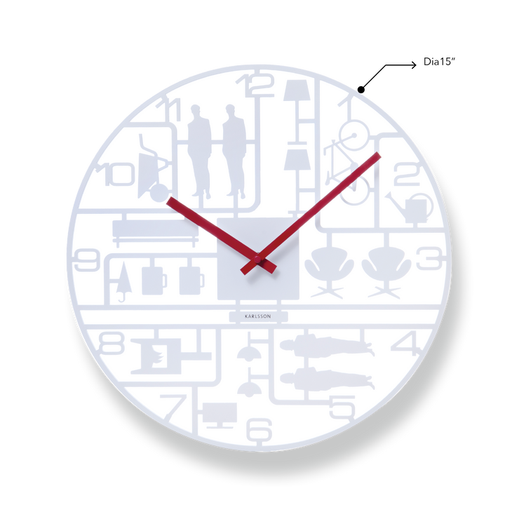 KARLSSON Model Kit Plastic Wall Clock 16"