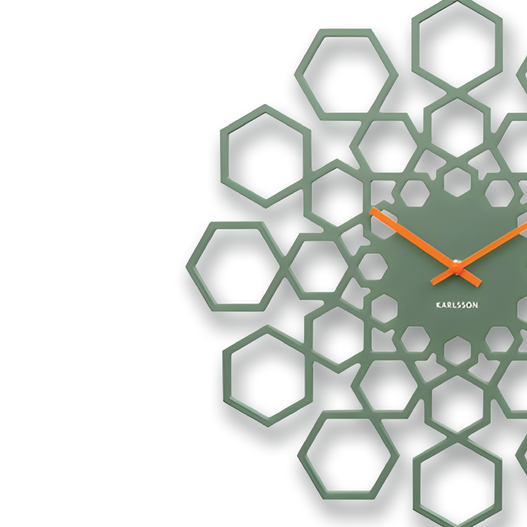KARLSSON Sunshine Hexagon Wall Clock 19"