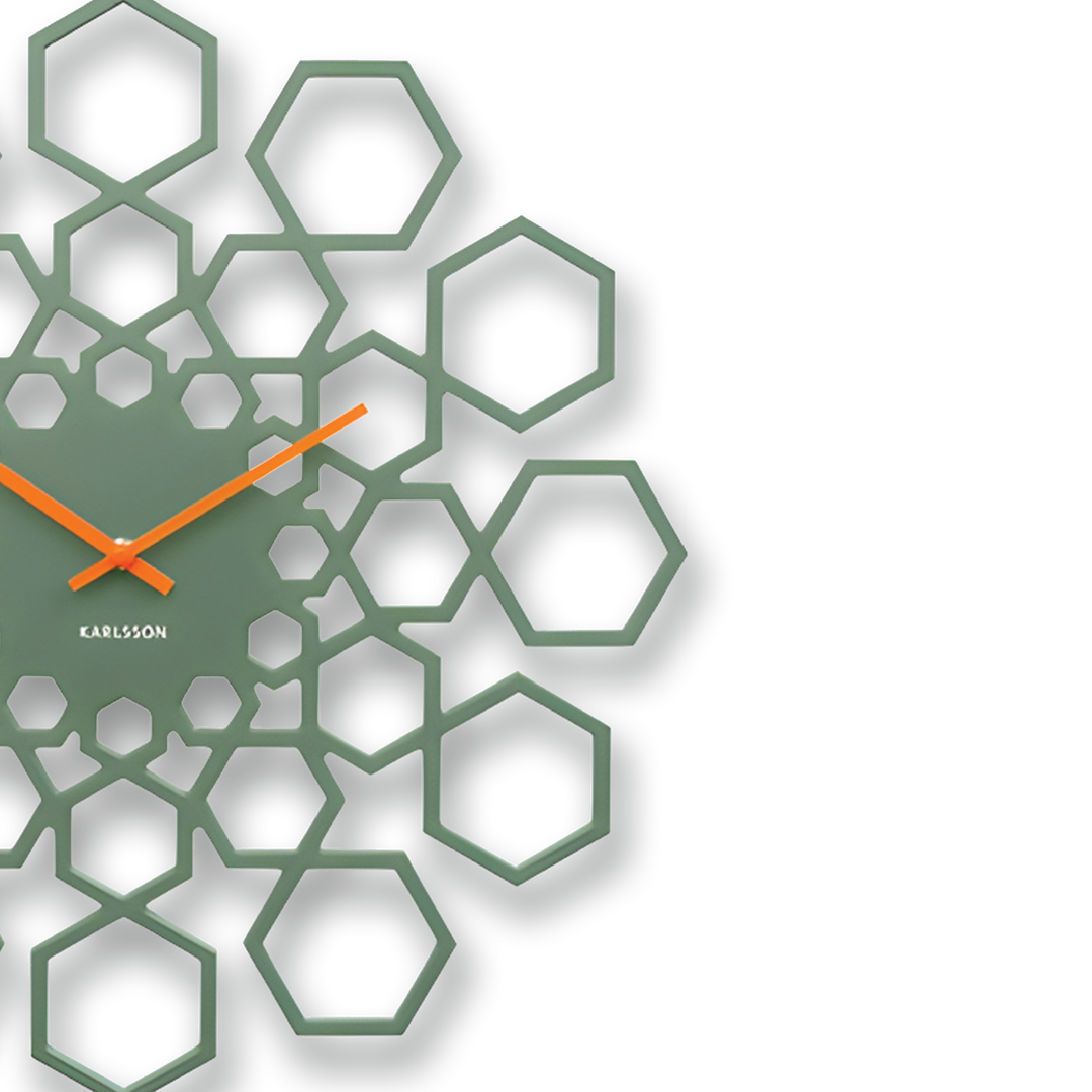 KARLSSON Sunshine Hexagon Wall Clock 19"