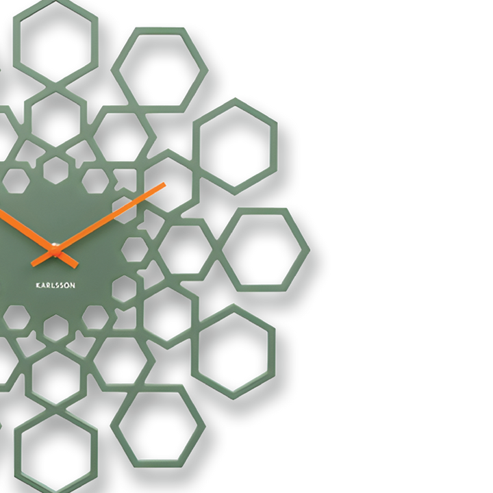 KARLSSON Sunshine Hexagon Wall Clock 19"
