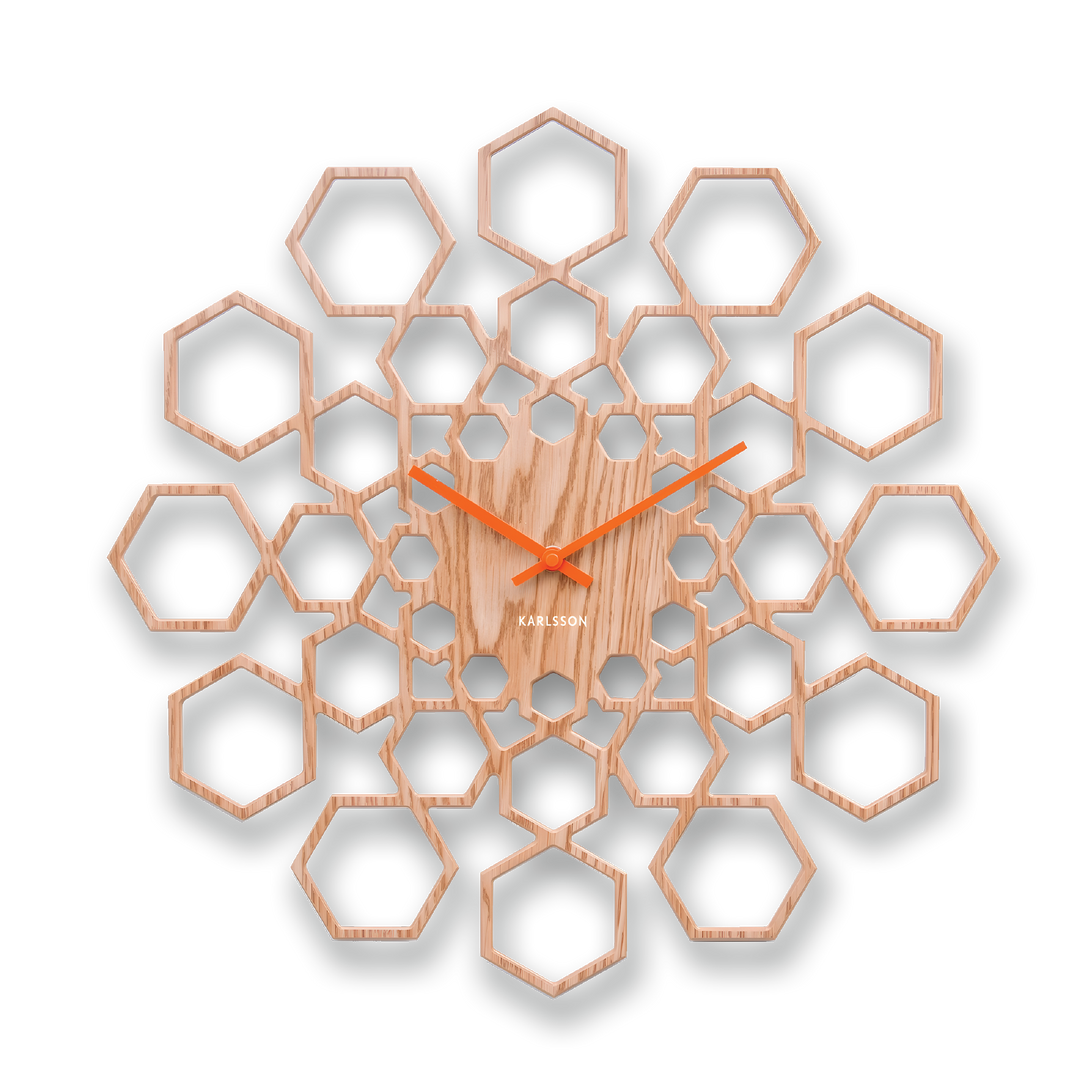 KARLSSON Sunshine Hexagon Wall Clock 19"