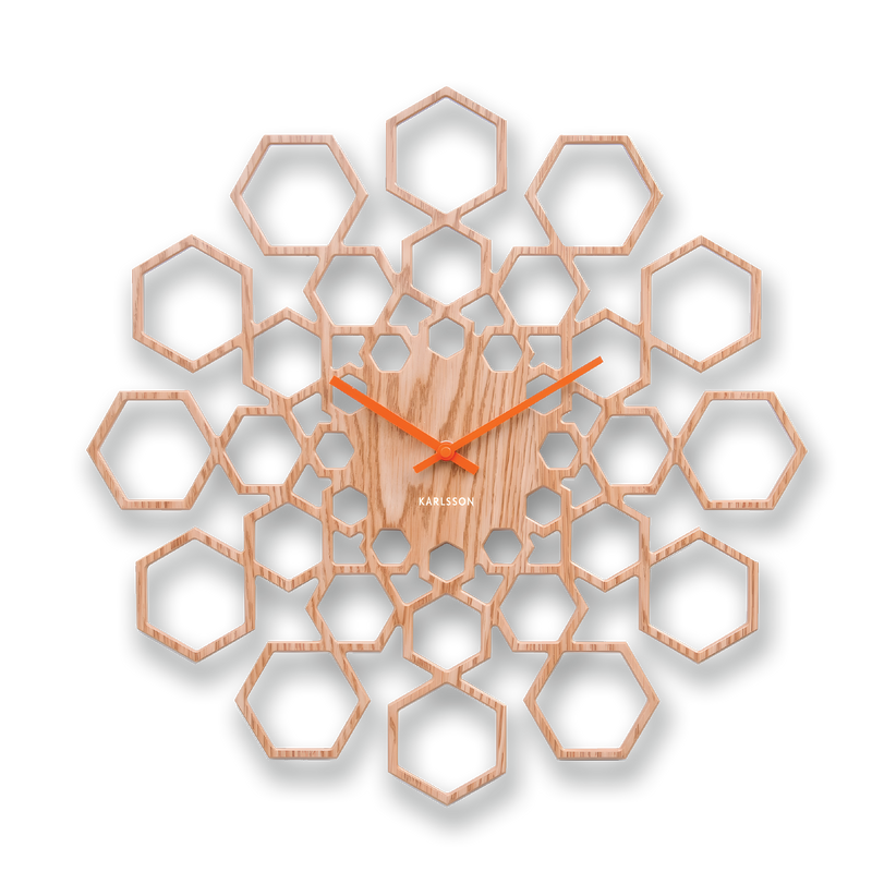 KARLSSON Sunshine Hexagon Wall Clock 19"