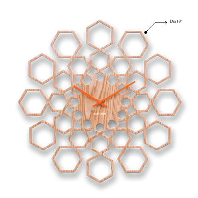 KARLSSON Sunshine Hexagon Wall Clock 19"