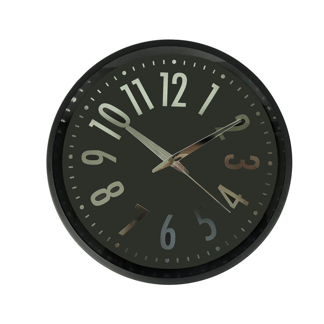 Black Metal Silent Wall Clock