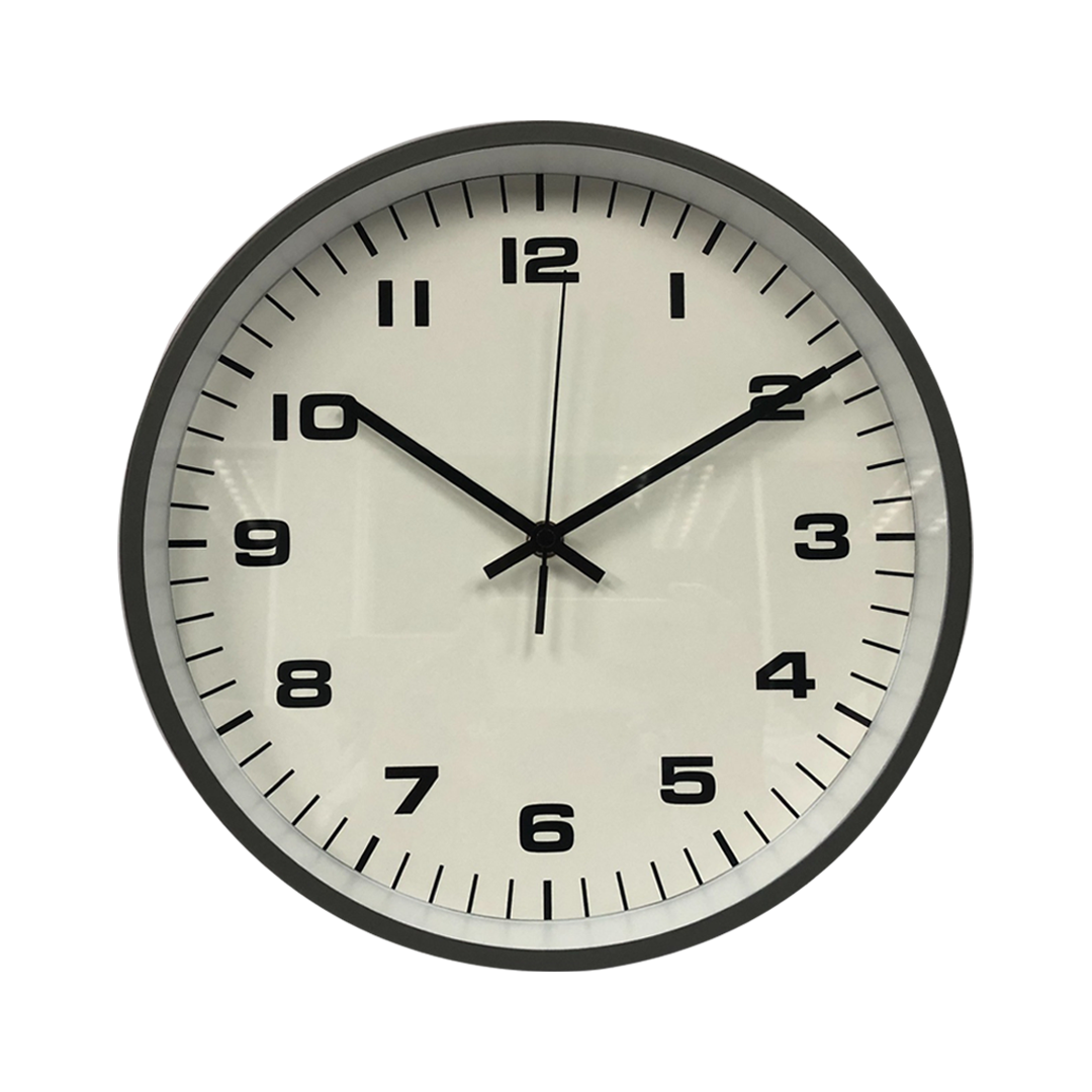 Grey Metal Silent Wall Clock