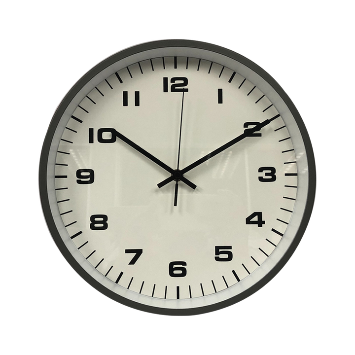 Grey Metal Silent Wall Clock