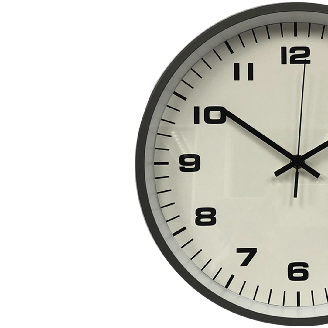 Grey Metal Silent Wall Clock