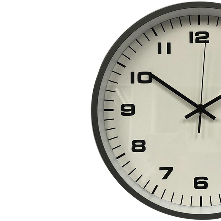 Grey Metal Silent Wall Clock