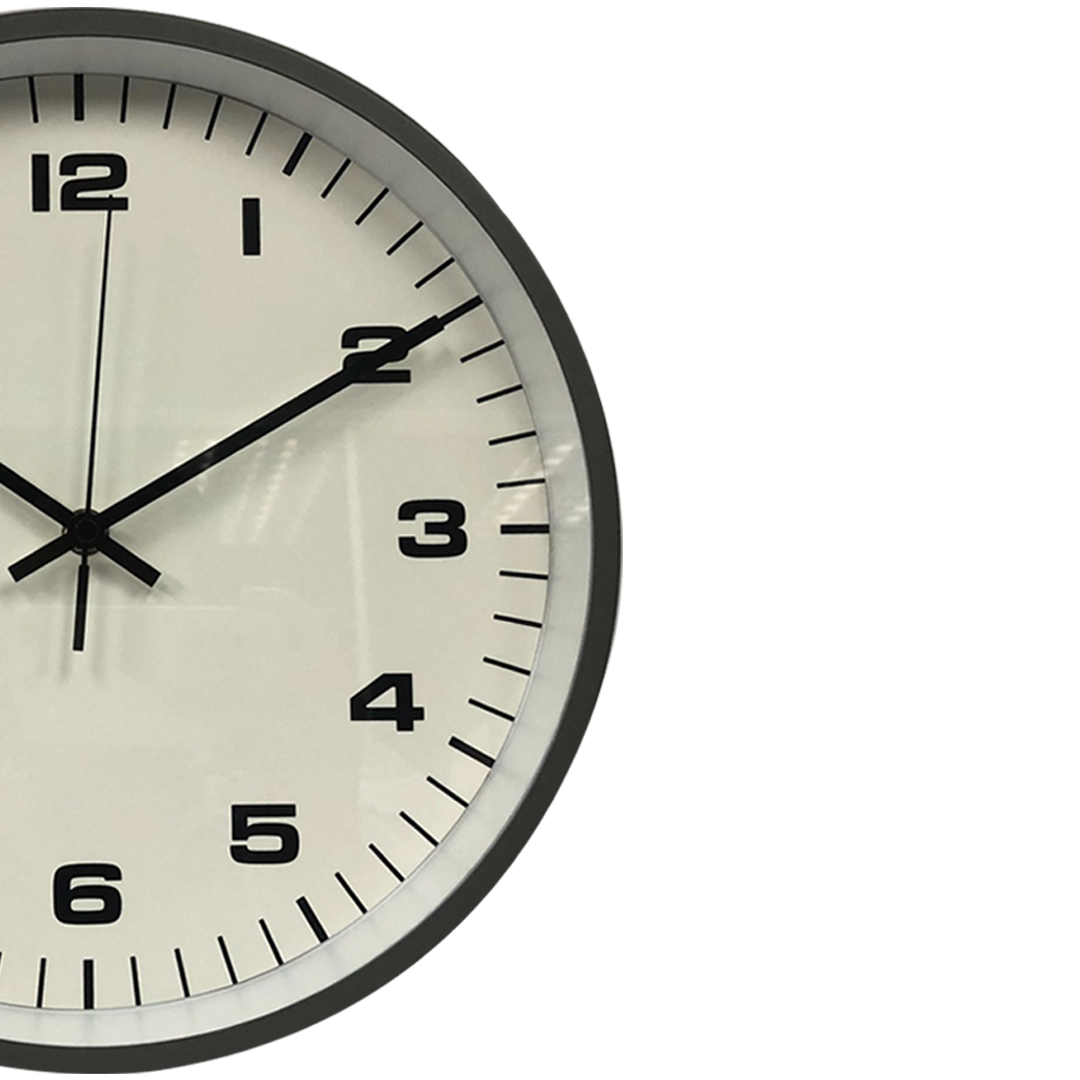 Grey Metal Silent Wall Clock