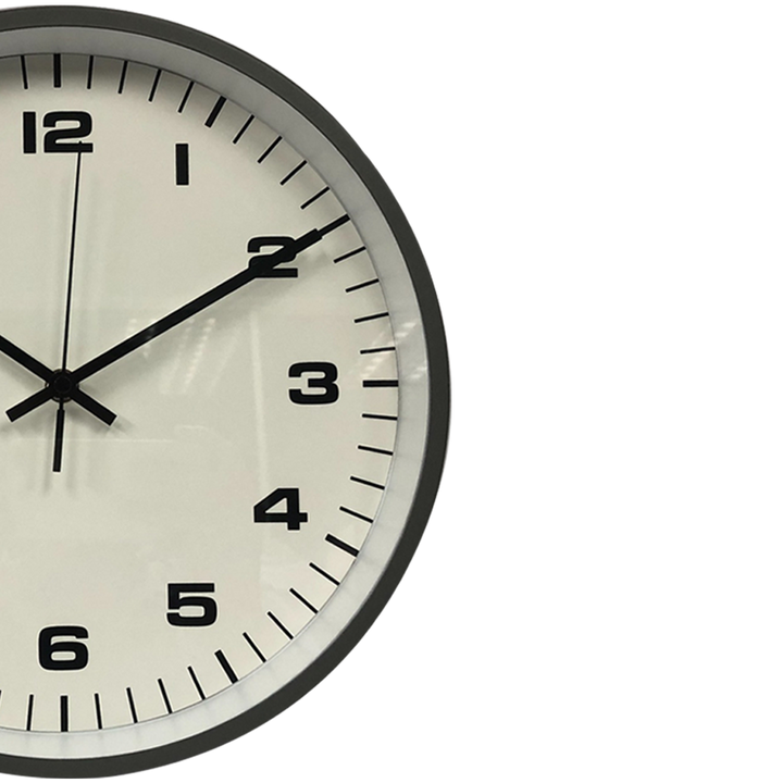 Grey Metal Silent Wall Clock