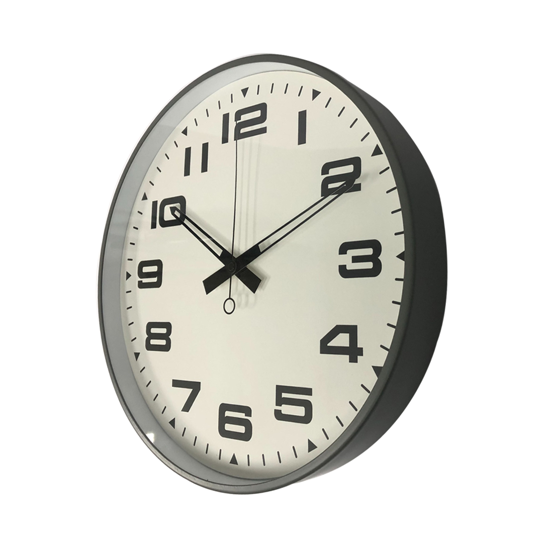 Grey Metal Silent Wall Clock