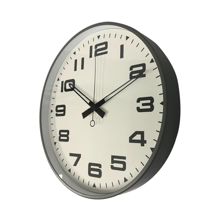 Grey Metal Silent Wall Clock