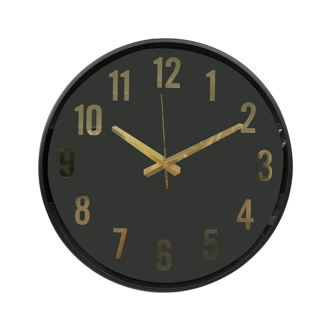 Black Metal Silent Wall Clock