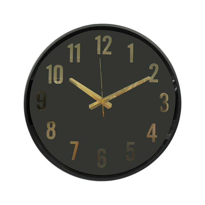 Black Metal Silent Wall Clock