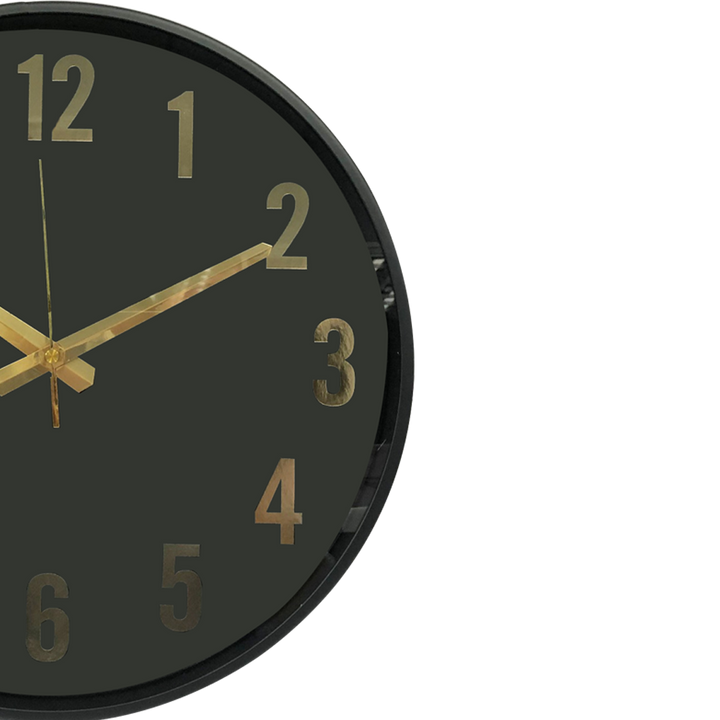 Black Metal Silent Wall Clock