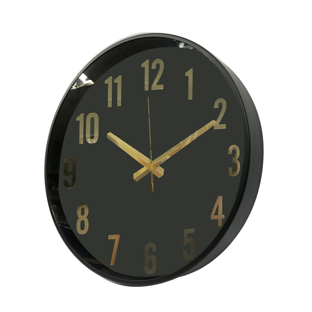 Black Metal Silent Wall Clock